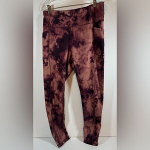 Victoria's Secret Women's Brown Tie Dye High Waist Leggings Size 14